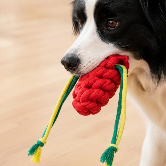 Interactive Squeaky Chew Toys for Dogs Cotton Rope Dog Toy Aggressive Chewers, Vegetable Shaped Puppy Teething Exercise Active Training Toy,