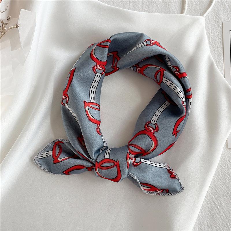 50 * 50cm Spring And Autumn Silk Scarves Versatile Decoration Professional Small Square Scarves Neck Protection Binding Bag