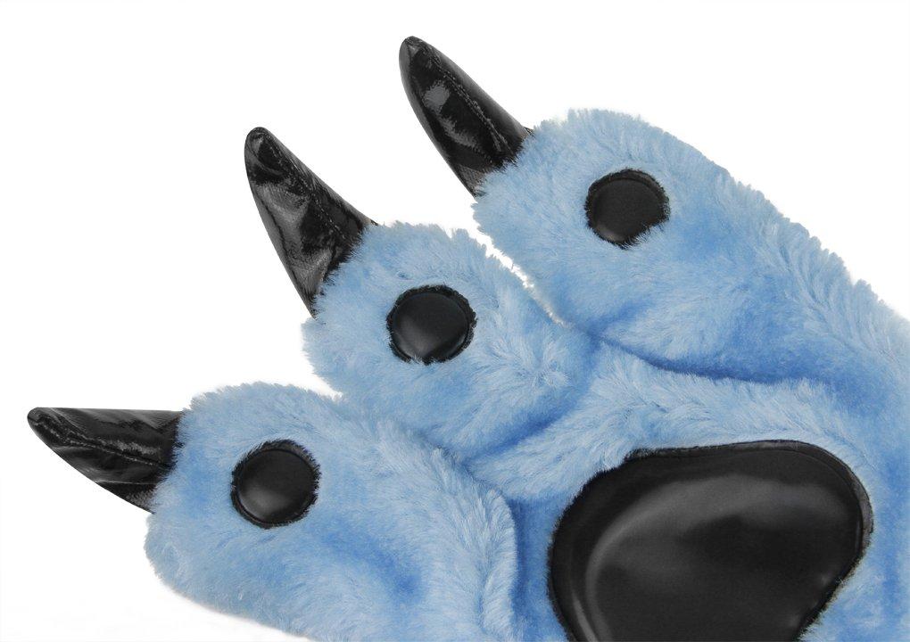 AfinderJP Halloween Gloves, Dinosaur Hand Gloves with Paws and Claws, Cute Fluffy Costume, One Size Fits All, Perfect for Events, Parties, Christmas,