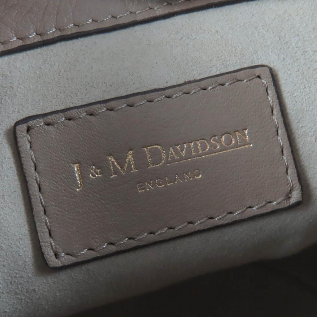 J&M Davidson Shoulder Bag CARNIVAL M 2WAY Handbag Beige Leather Women Used