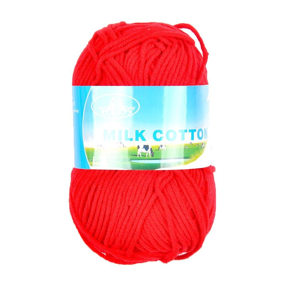 50 г/шар молочная хлопковая пряжа для вязания крючком, антипиллинговая нить высокого качества для ручного вязания для кардигана, шарфа, шапки, свитера