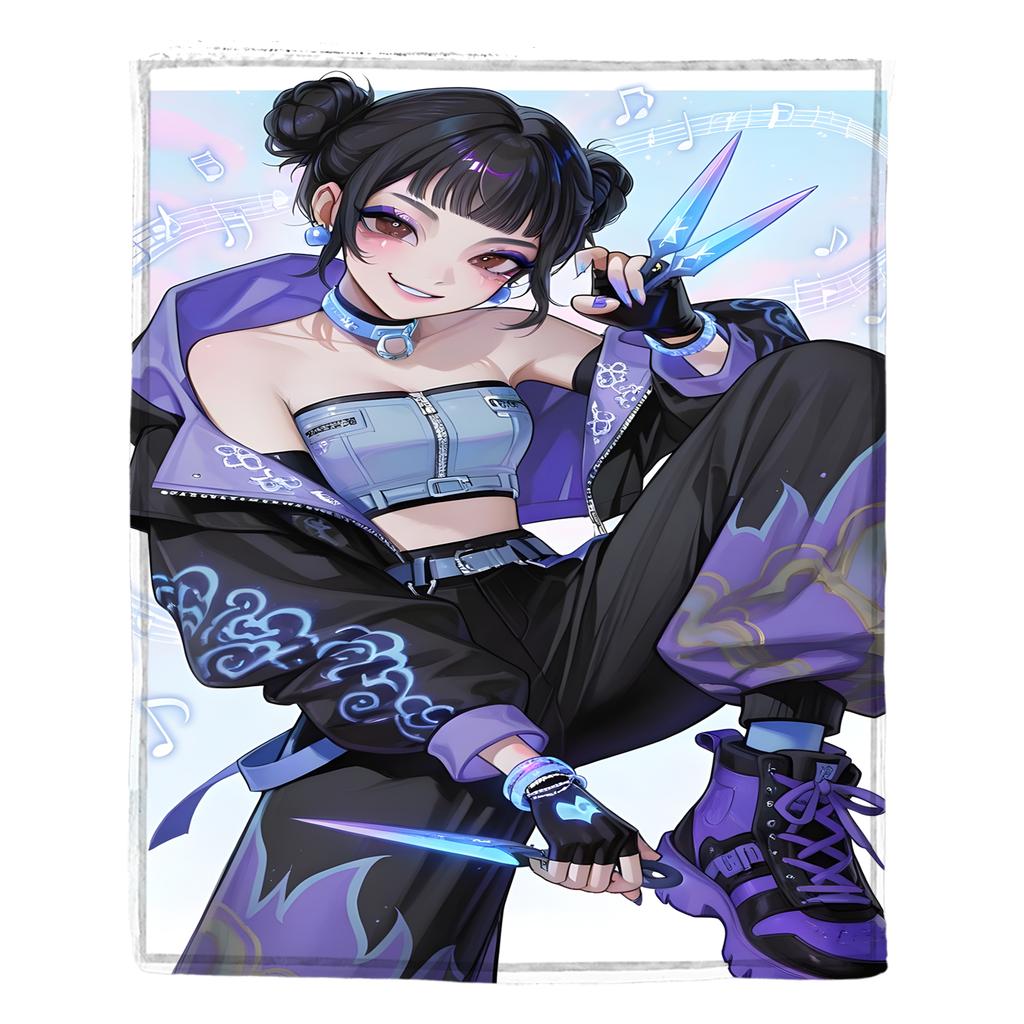 Flannel Digital Printed Blanket Conditioning Blanket Sofa Blanket Girl Gift