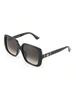 Женские солнцезащитные очки Gucci GG0632SA-001, большие, квадратные, черные, с серо-градиентными линзами