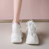 Модные женские кроссовки на платформе 7,5 см на шнуровке, осенние спортивные кроссовки в стиле «папины», высокие, массивные, повседневные, с толстой подошвой, сетчатые, белые