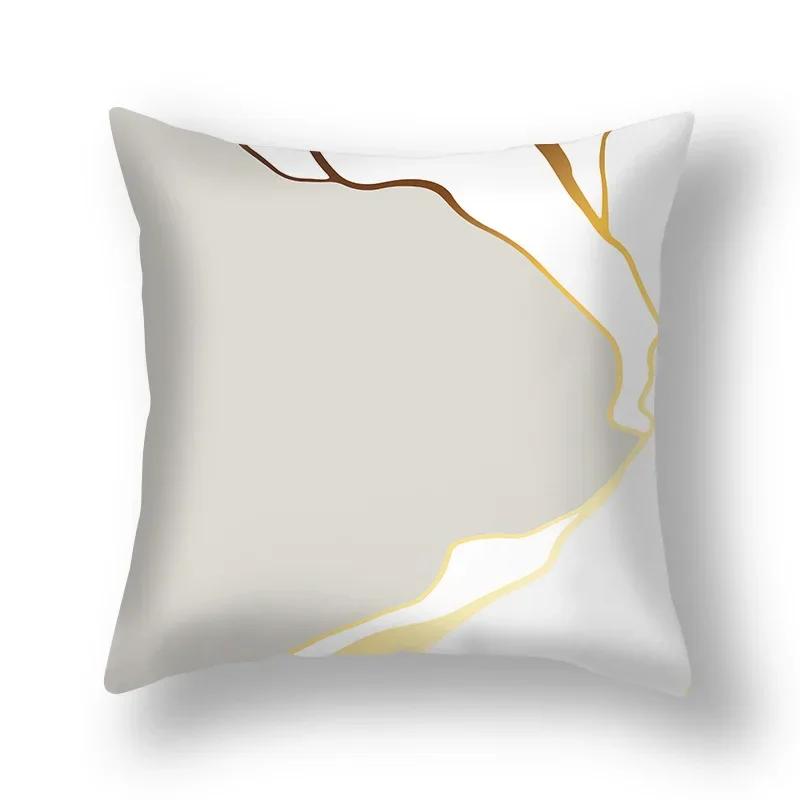 Ginkgo Leaves Pillows Case Home Decorative Cushion Cover Golden Polyester Print Pillowcase Car Sofa Pillow Case Home Decor 45*45