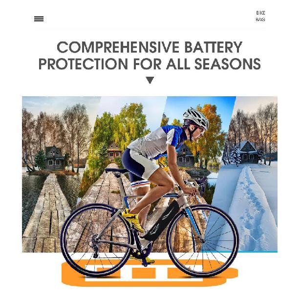 WEST BIKING Electric Bike Battery Cover Thick Weatherproof Dust Dustproof Reflective Scratch-Resistant Insulation Protector