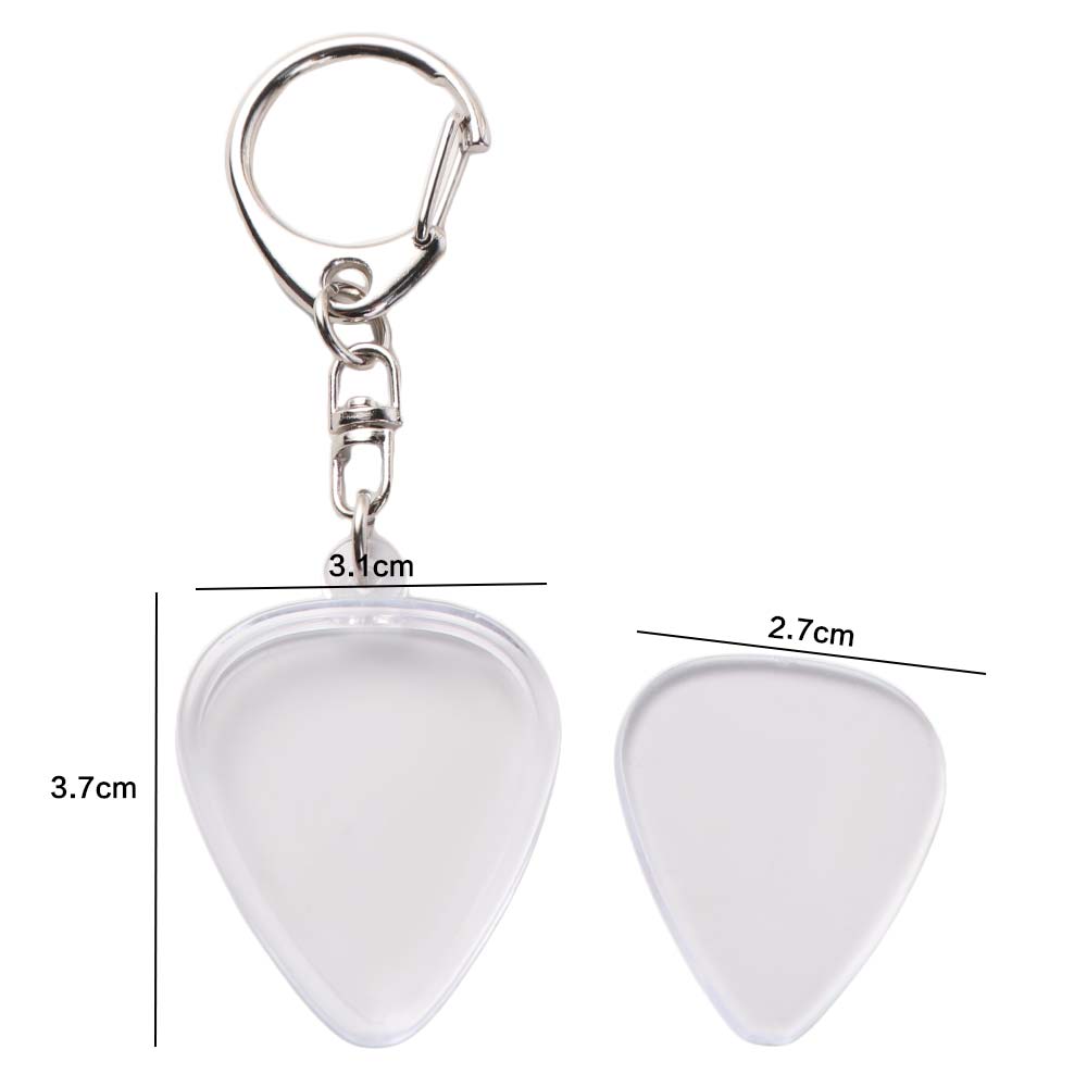 Transparent Guitar Pick Collection Box Picks Size Case Guitar Pick Keychain Musicians