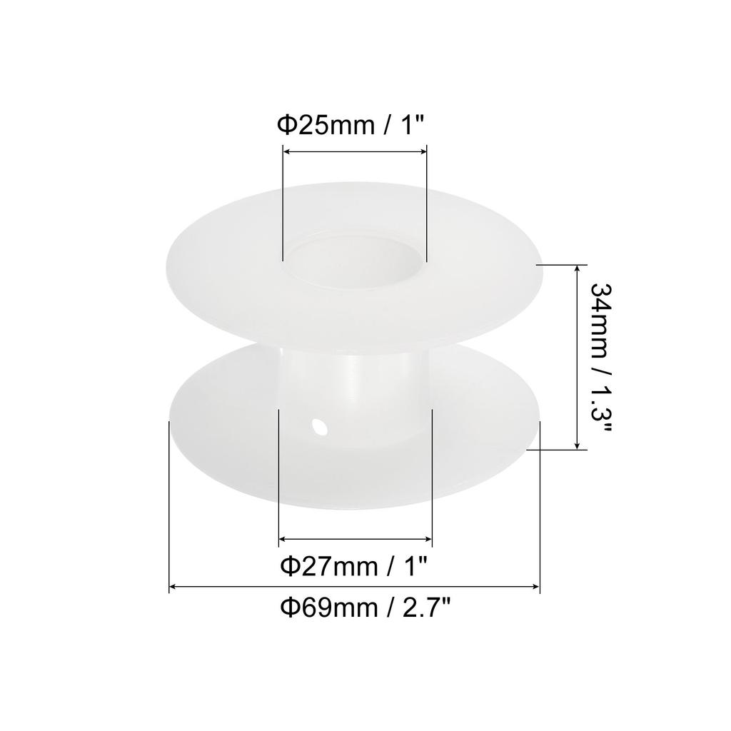 10/20/50pcs Floss Bobbins Plastic Empty Thread Spools Wire Weaving Bobbin Chain Tape for Sewing Embroidery 2.2 Inch To 3.5 Inch