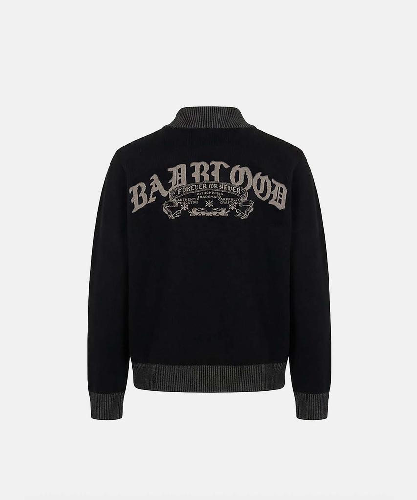 BADBLOOD Мистический вязаный спортивный топ на молнии - Черный