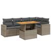 VidaXL Salon de Jardin avec Coussins 6 pcs, Canapés de Terrasse, Ensemble de Meubles de Patio, Mobilier d'Extérieur, Gris 3271305