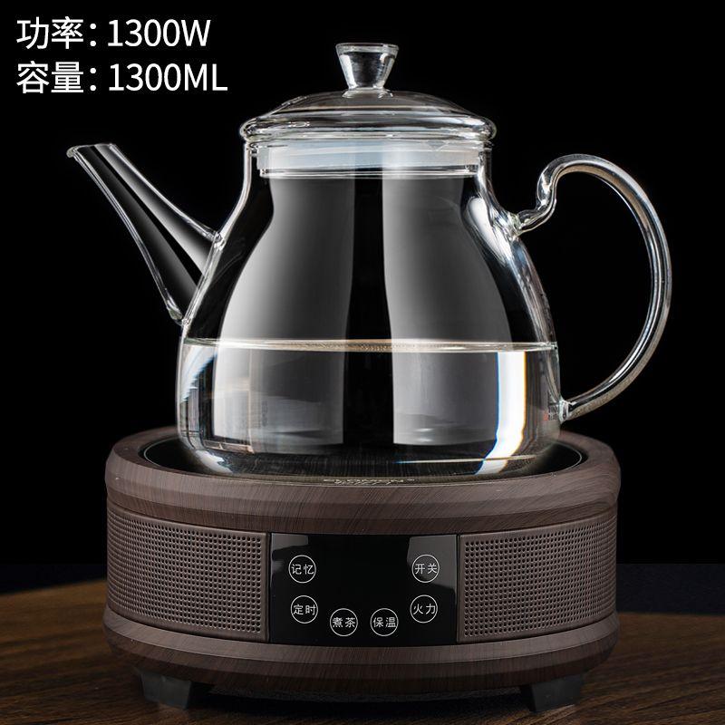 Стеклянный чайник для электрической гончарной печи 220 В, бытовая, высокотемпературная стойкость и взрывозащищенность, прозрачные отдельные кастрюли