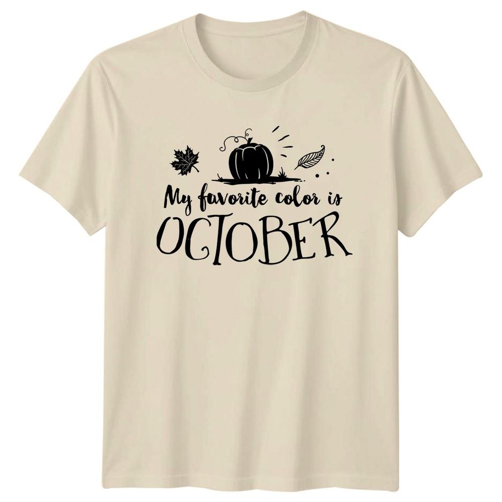 My Favorite Color Is October TShirt Autumn Gift For Him And Her