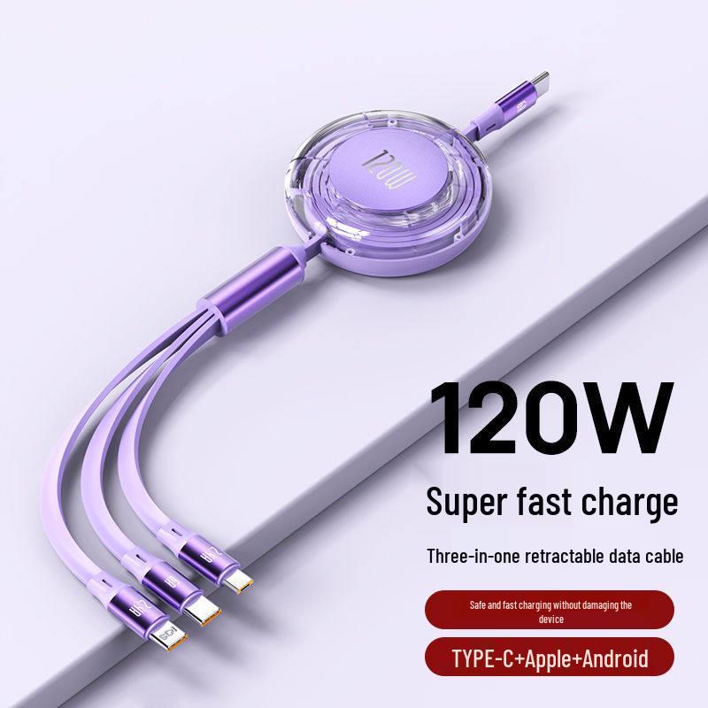 MKO120W Быстрый кабель 3-в-1 для устройств Apple, Huawei, Android и Type-C