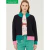 Кардиган вязаный на молнии с высоким воротником в стиле колор-блок Bakca3511