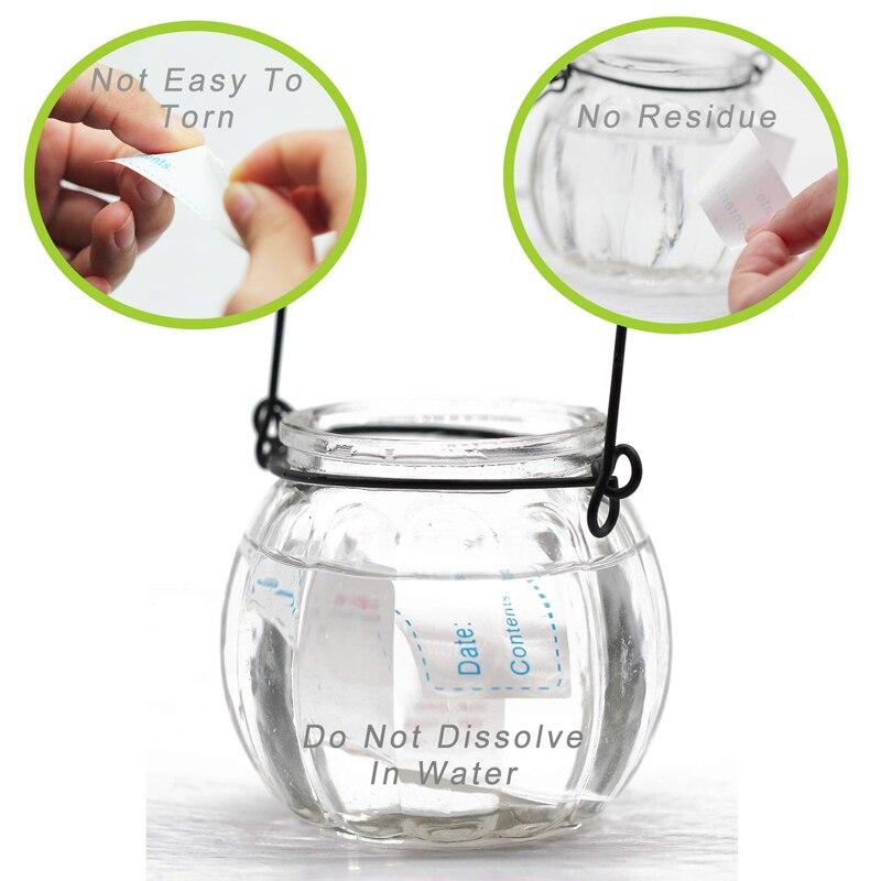 125 шт./рулон, этикетки для морозильной камеры, наклейки 1x3 дюйма, самоклеящиеся этикетки для хранения в холодильнике, этикетки с датой еды, легко чистятся, без остатков