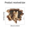Cartoon Fun Broken Wall Cat Bedroom Living Room Porch Background Beautifying Wall Stickers Self-adhesive