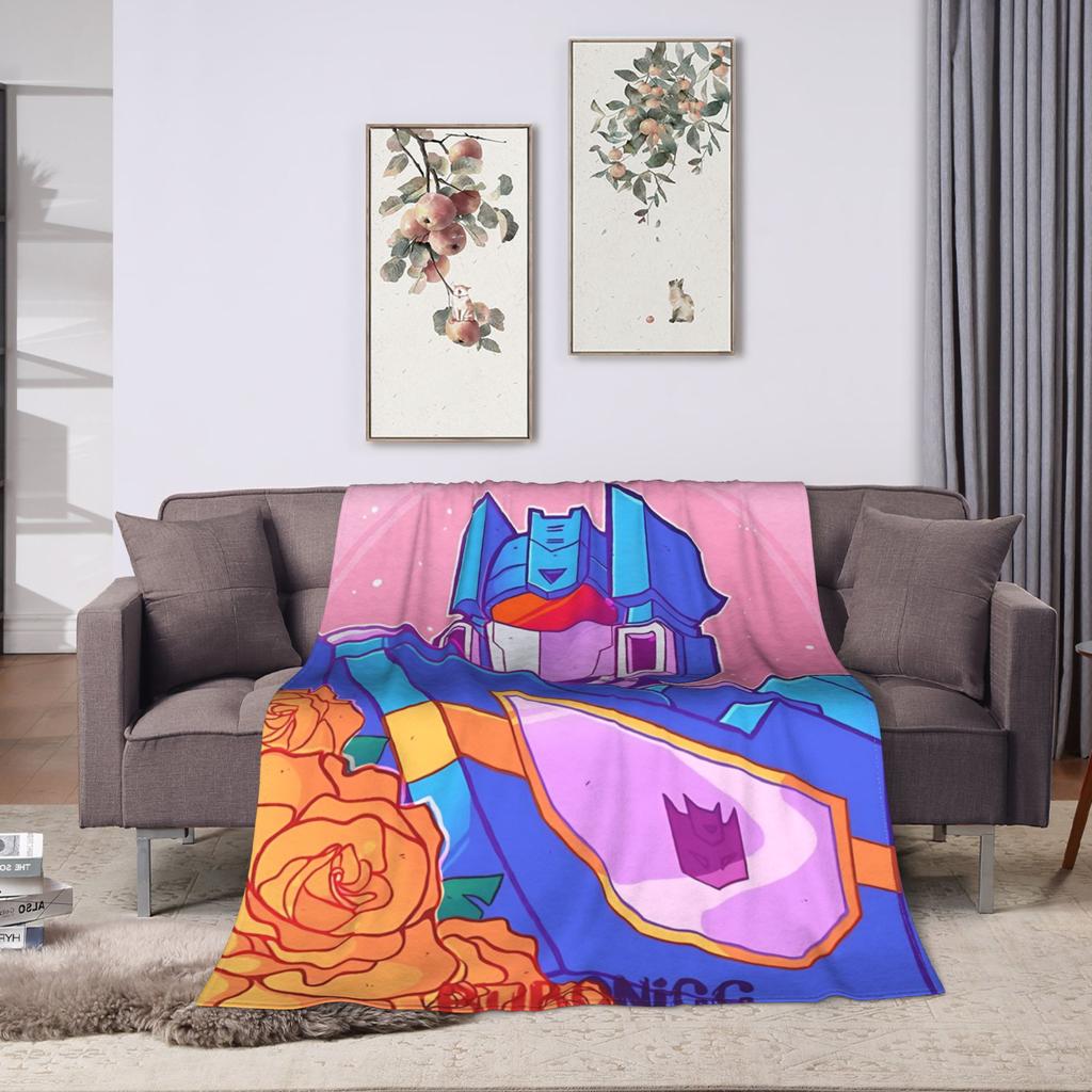 T-Transformers Soundwave Plush Blanket Boy Girl  Flannel Throw Blanket For Couch Chair Soft Custom Quality Bedspread Gift