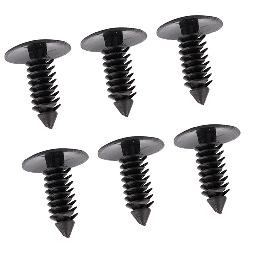 100pcs Car Door Trim 7.5mm Hole Plastic Push in Rivets Fastener Black