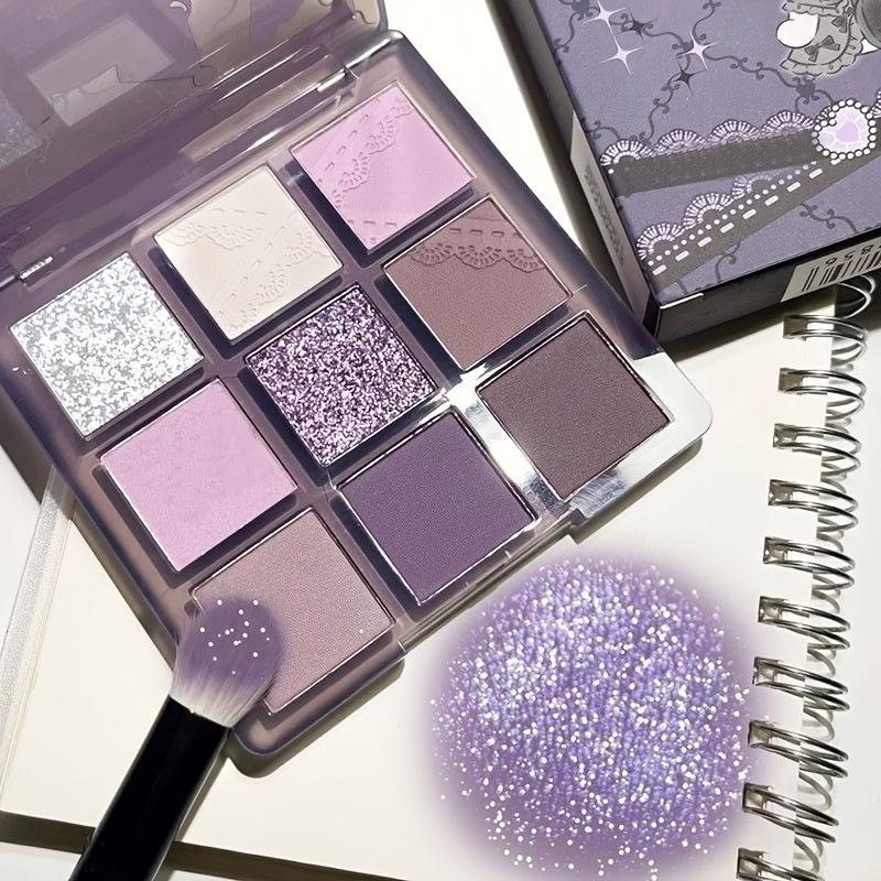 Палитра теней для век Purple Smokey Eye Shadow Palette из 9 цветов, высокопигментированные матовые и мерцающие тени для век, водостойкая, для создания потрясающего образа
