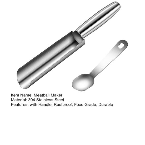 Кухонная ручная машина для приготовления фрикаделек из нержавеющей стали с нескользящей ручкой, многоразовая, легко моющаяся, машина для приготовления фрикаделек с антипригарным покрытием, кухонный инструмент