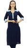 Women's Straight Kurta Slub Cotton Kurti Indian Long Tunic Blouse | Navy Blue|