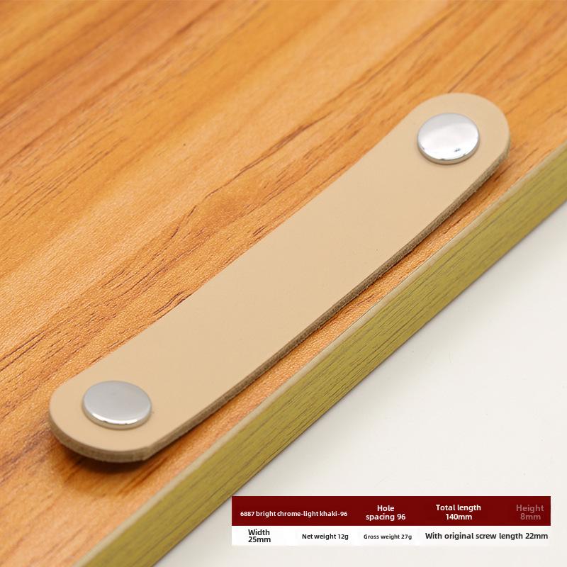 Кожаная ручка для шкафа, ящика, винного ящика и т. д. - акценты из цинкового сплава