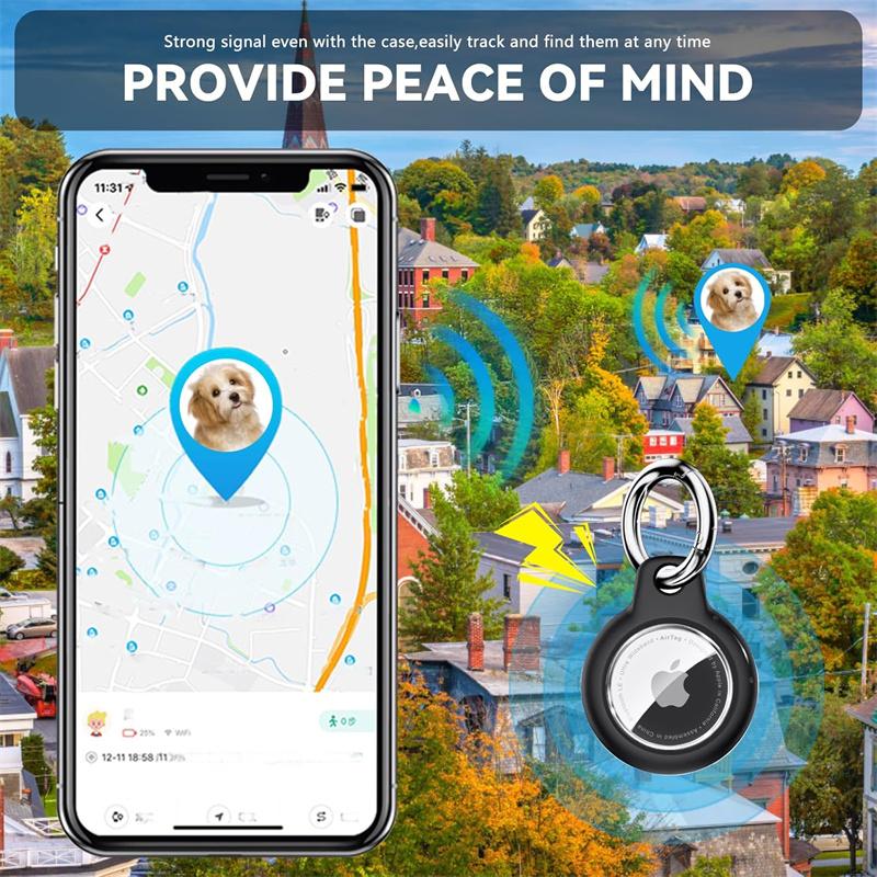 Водонепроницаемый держатель для Airtag с брелоком для Apple Airtags, устойчивый к царапинам и ударам держатель для Air Tag