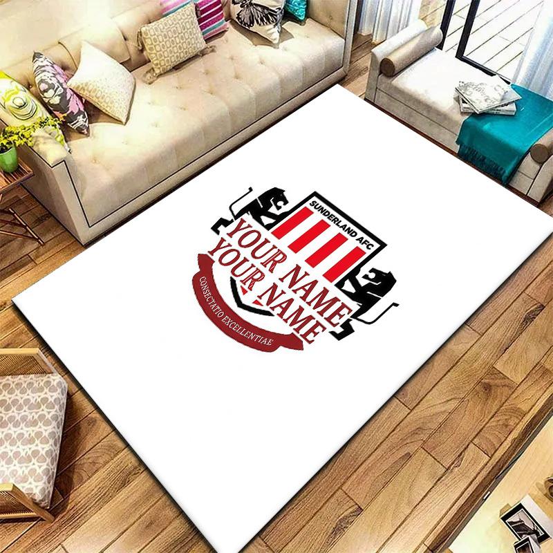 Sunderland Association Football Club Custom Name Carpet Rug For Living Room Bedroom Home Sofa Decoration Kids Play Nonslip Floor Mat