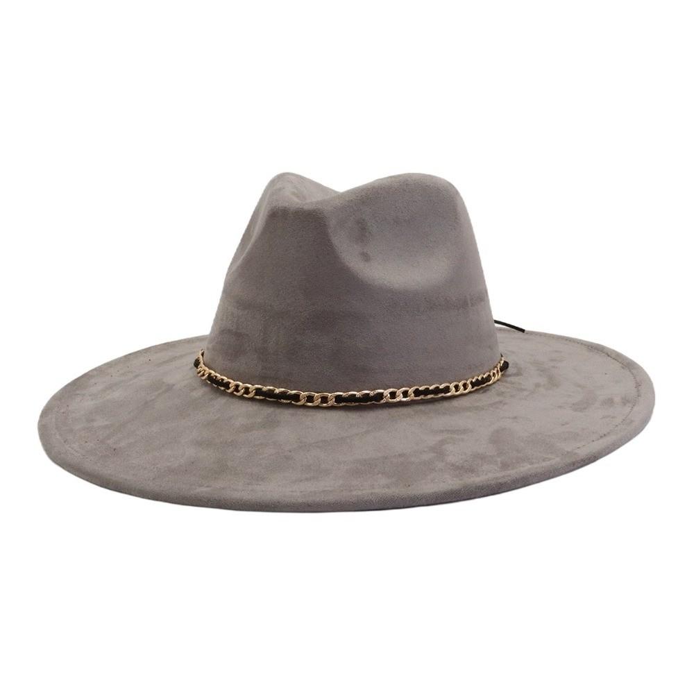 Wide Brim Jazz Cap with Belt Panama Top Hat Universal Formal Hat Church Occasions