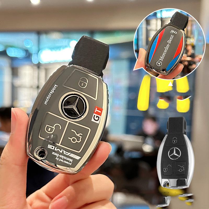 CRX1 New TPU Car Logo Smart Key Case Cover Shell Accessories For Mercedes Benz AMG A B C E GL S GLA GLK CLS Class W463 W204 W176 W205