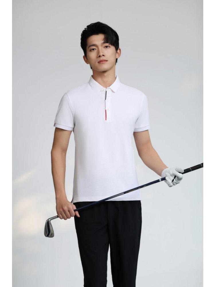 Однотонная футболка Летняя мужская и женская с лацканами и короткими рукавами YG-188