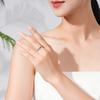 Tancise Classic 925 Sterling Silver  Zircon Ring Ladies Jewelry Wedding Promise Party Gift