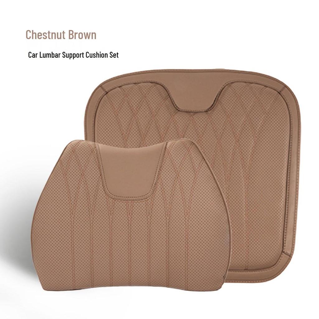 Подушка для поясничной поддержки из кожи наппа - Универсальная подушка сиденья из пены с памятью для всех сезонов