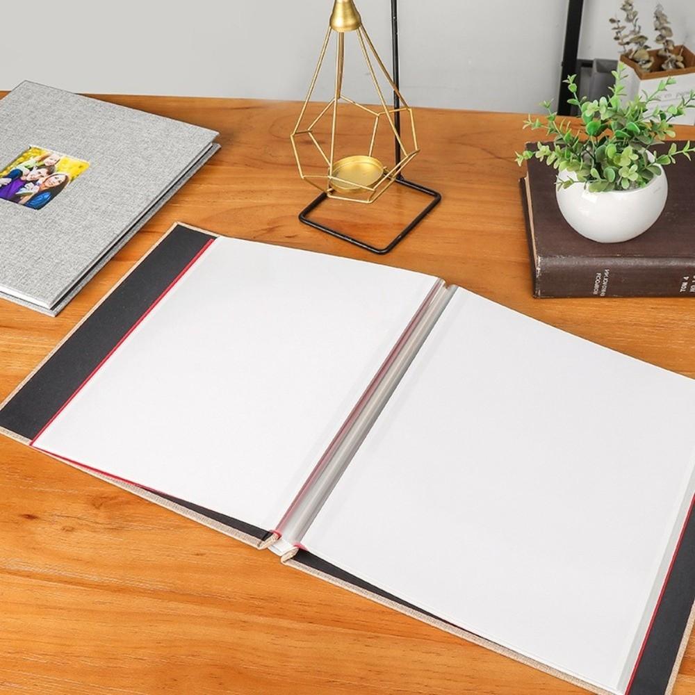 20 листов самоклеящийся фотоальбом льняная обложка книга памяти DIY фотокнига семейные фотографии