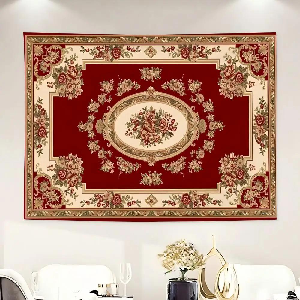 Gorgeous Classic Retro P-Persian Carpet Style Tapestry Washable Soft Tapestry Wall Art Decor for Living Home Room Bedroom