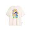 Li Ning X Disney Collaboration Круглый вырез свитер Повседневная трикотажная спортивная футболка с коротким рукавом Мужская футболка Off-White ATSU159-6