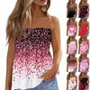 Топы-бандо для женщин, Милые сексуальные без бретелек с принтом, Без рукавов, Футболка