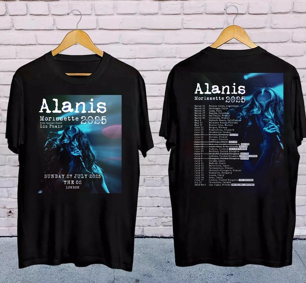 Alanis Morissette - 2025 Tour Dates Gift For Fan All Size S to 5XL T shirt Unisex T-Shirt