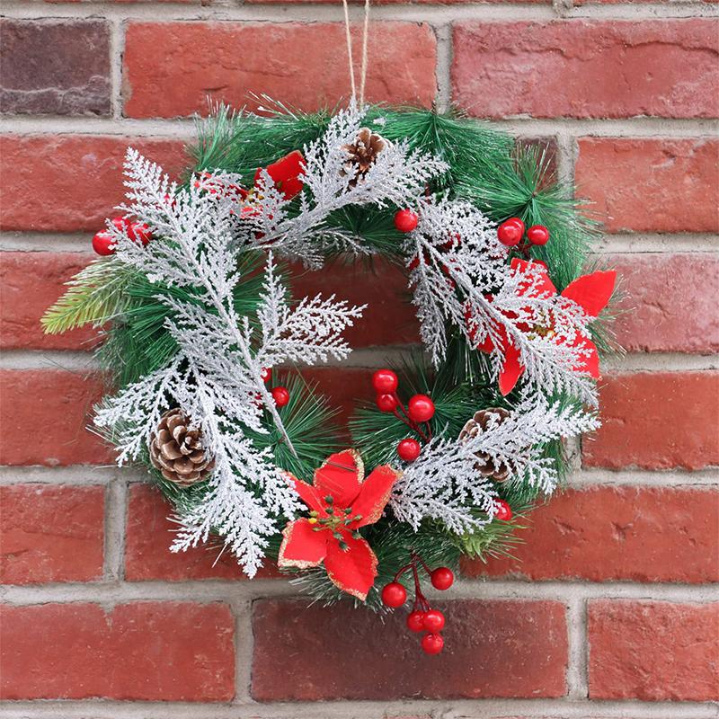 10 шт DIY Рождественский декор для венков, ваз для вечеринок, блестящие искусственные сосновые ветки, пластик