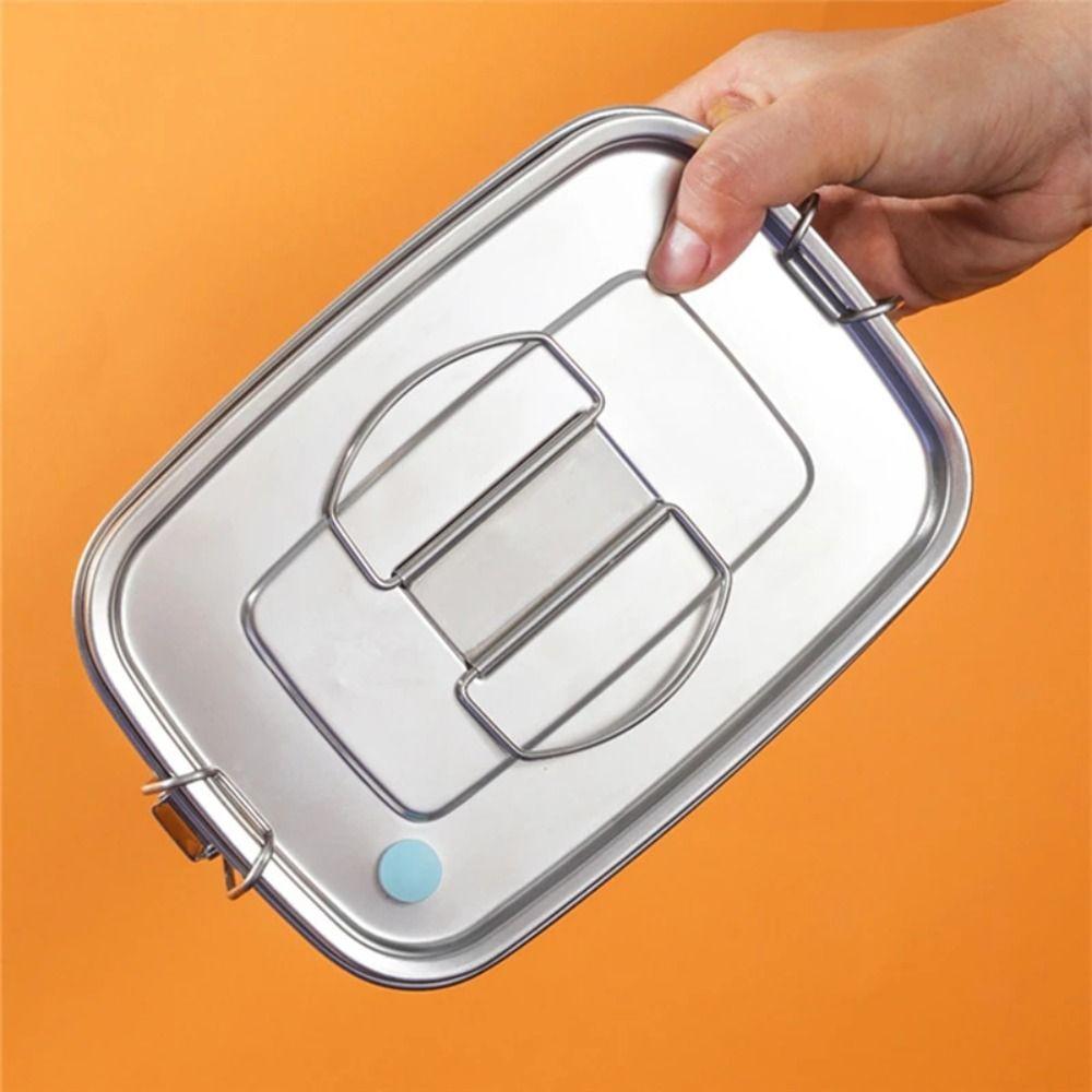304 Stainless Steel Stainless Steel Lunch Box Leakproof Cover Portable Food Container  Outdoor