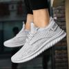 Мужская обувь 39–48, универсальная повседневная спортивная обувь большого размера с сетчатой ​​поверхностью, полые белые летающие тканые тонкие мужские кроссовки для бега