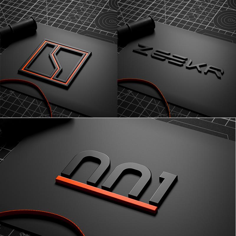 AAXT1 Для ZEEKR 001/X/007/7X Zeekr001 Модификация значка автомобиля Черненые задние логотипы Спортивные модифицированные буквы