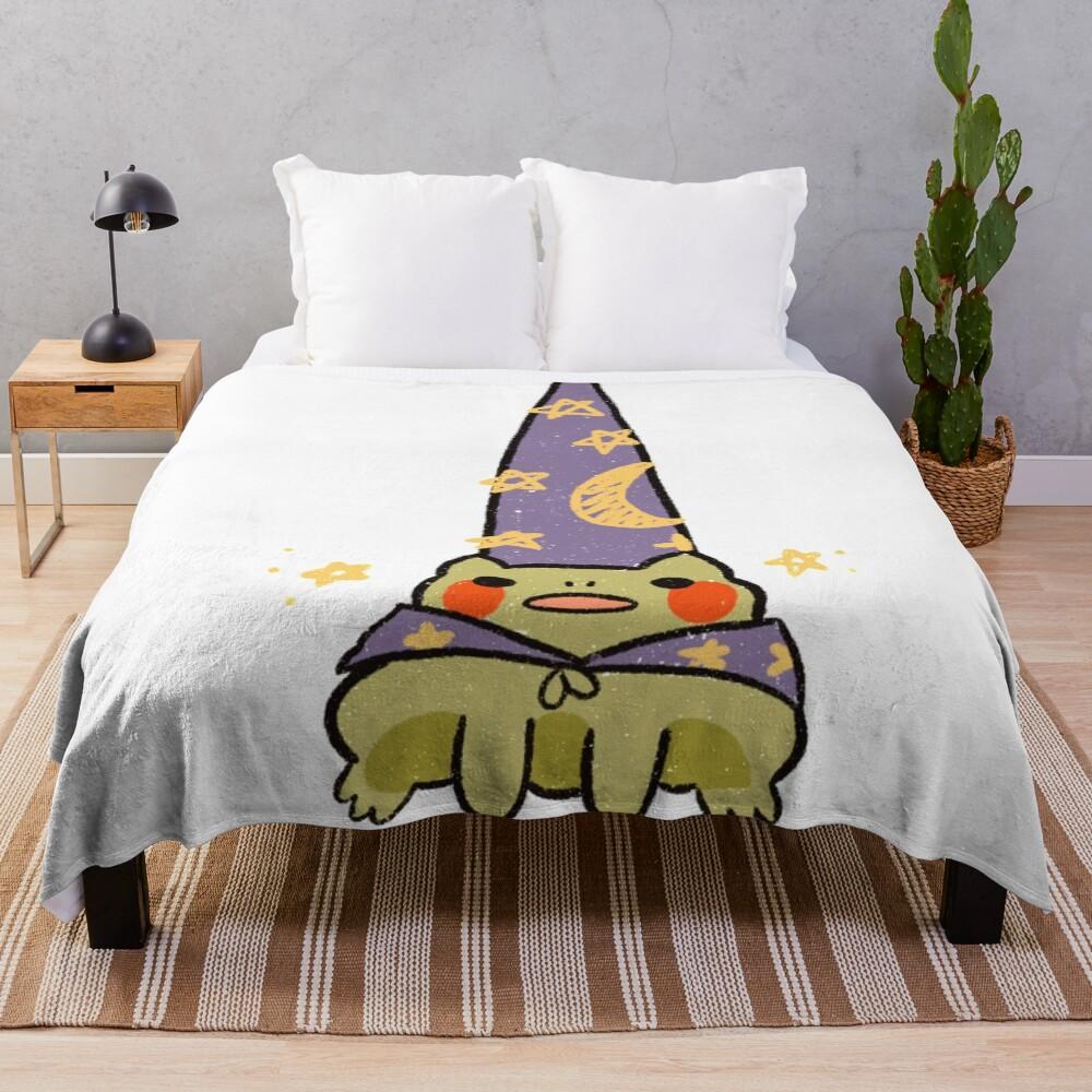 Wizard frog Throw Blanket