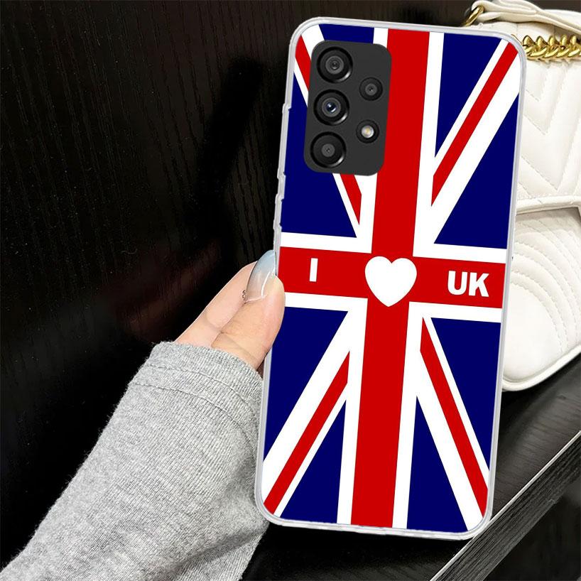 Чехол с флагом Великобритании Union Jack для Samsung Galaxy A52 A42 A32 A22 A12 A51 A50 A02S Чехол для телефона A41 A31 A21S A40 A30S A20E A10S