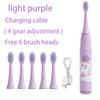 Children Electric Toothbrush Cartoon Kids With Replacement Head Ultrasonic  IPX7 Waterproof Rechargeable Sonic Toothbrush