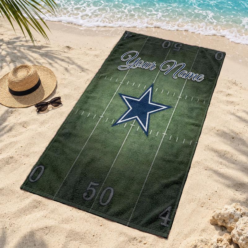 Dallas Cowboys Custom Name Beach towels also serve as bath towels summer essential a musthave for the outdoors the beach and the pool