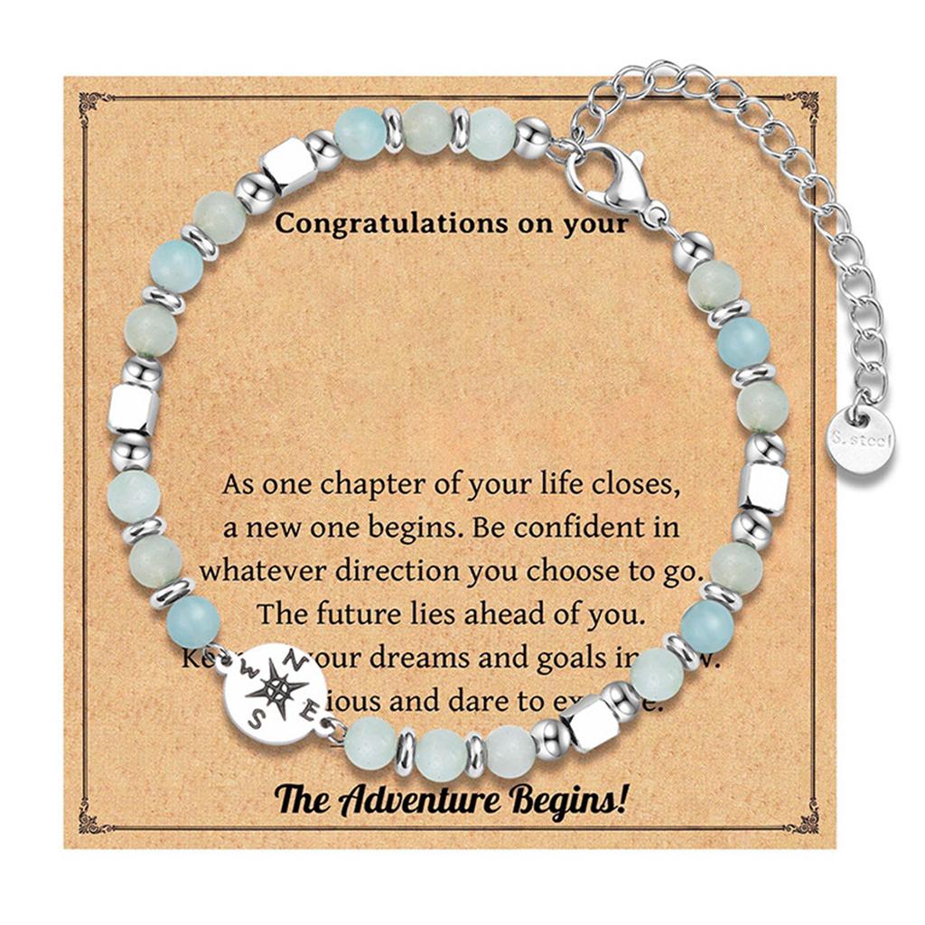Stainless Steel Beaded Bracelet for Graduation Season Stylish and Practical Wristband Perfect Gift for Any Occasion