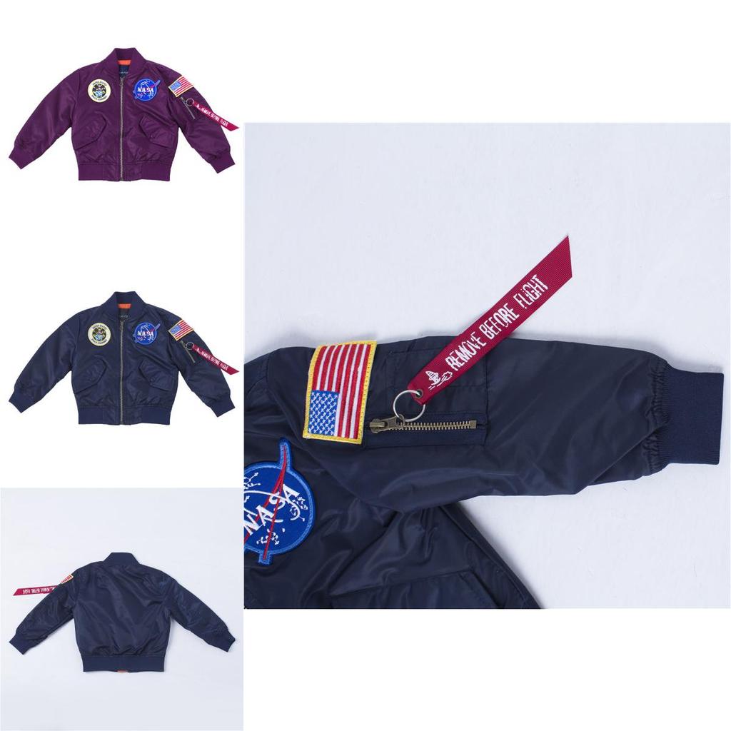 Высококачественная детская куртка-бомбер NASA с классическим дизайном пилота Ma1.