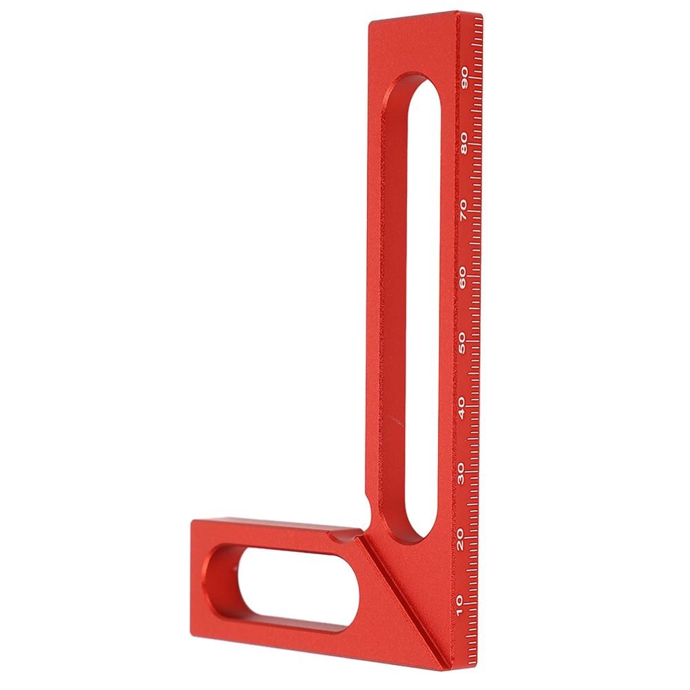 Aluminum Alloy Right Angle Ruler L Shape Design Machinist Square Measuring Square Woodworking Use