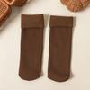 1 пара женских зимних носков средней длины, толстые плюшевые носки в японском стиле, эластичные, нескользящие, термоноски с защитой от запаха, очень свободные, до щиколоток, без разводов